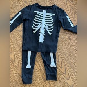 Skeleton pajamas.